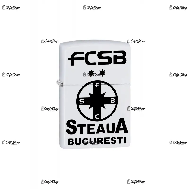 Fcsb steaua bucuresti, bricheta metalica gravata laser cu mesaj